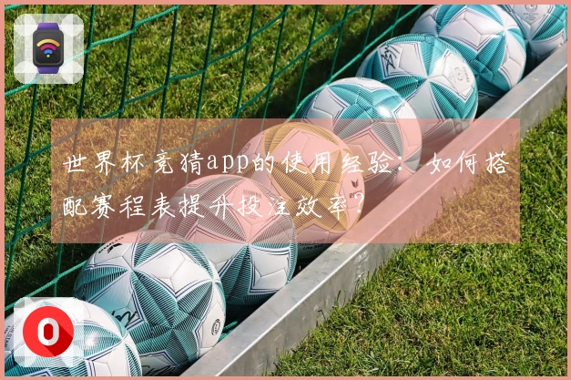 世界杯竞猜app的使用经验：如何搭配赛程表提升投注效率？